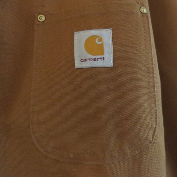 VINTAGE CARHARTT Mens Blanket Lined Duck Barn Chore Jacket Made in USA Utility - Picture 5 of 16